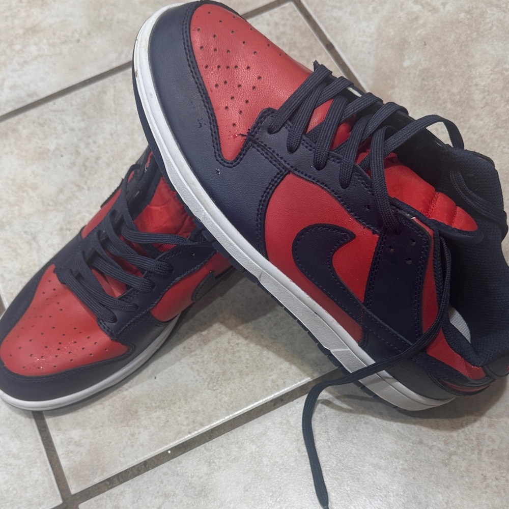 Nike Red and Navy Athletic Sneakers NEW